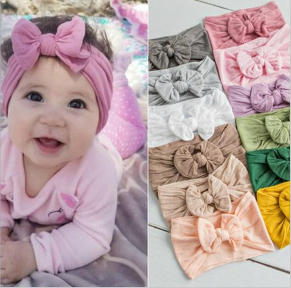10piece/lot Hot baby baby hair accessories Super soft nylon bow children's jewelry cute princess hair band