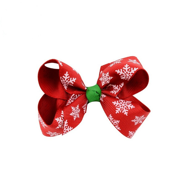 12 Design Printing Layered Girls Halloween Hairpins Barrettes Children Kids Snowflake Hair Accessories Princess Layered Bow Hair Clips BM891