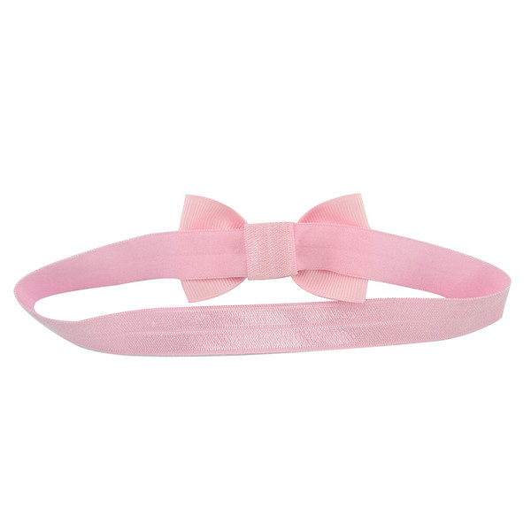 European and American Children's Bow Hair Band Baby Hairpin Hair Band 20 Colors Kids Small Bow Elastic Headband FGH89