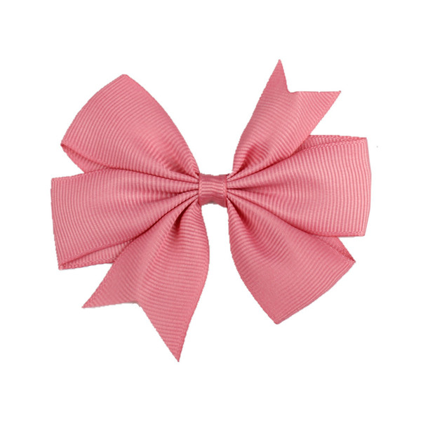 17 Colors 9CM Fashion Baby Ribbon Bow Hairpin Clips Girls lovely Bowknot Barrette Kids Hair Boutique Bows Children Hair Accessories GHY85