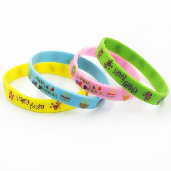 2019 New Easter Egg Bracelet Bangle for Kids Jewelry Cartoon Silicon Wristband For Birthday Party Favor Fans Gift Jewelry