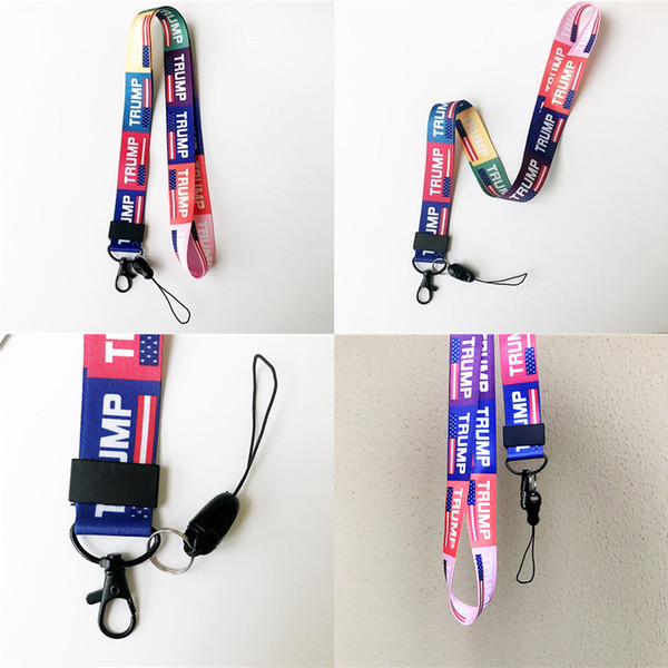 Cell Phone Lanyard Keys Holder Straps 2020 Election Trump USA National Flag Sports Cellphone Lanyard ID Card Neck Key Chains Straps D3301