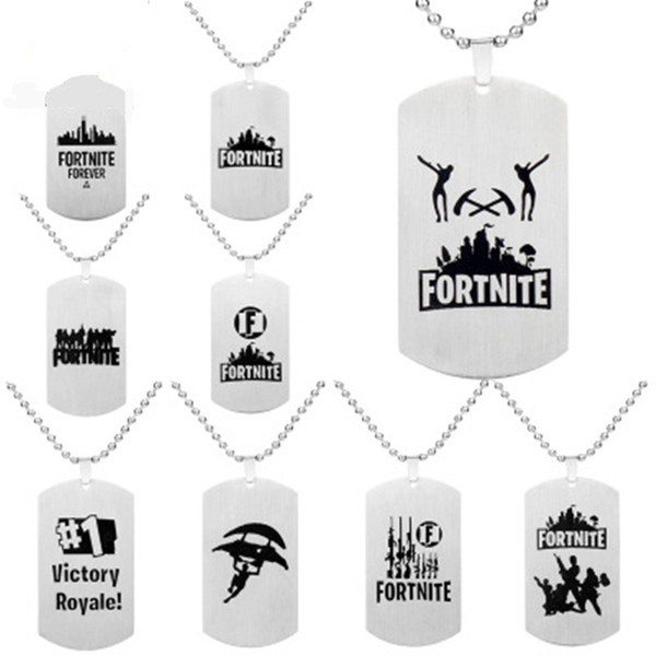 Pendant Necklace Black Stainless Steel Hot FPS Game Fans Souvenirs Gift Punk Style Men Women Necklaces Hot Fashion Jewelry Accessories