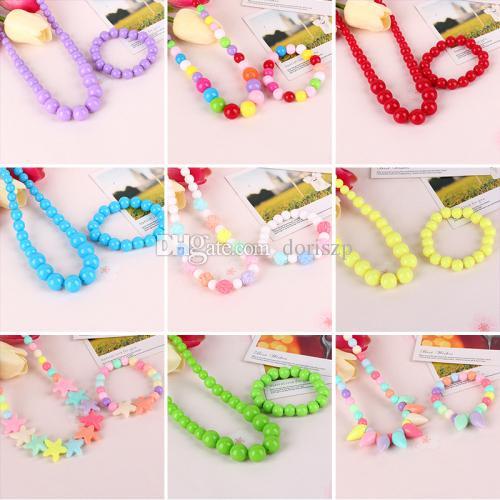 New Arrival Acrylic Children Jewelry geometric modeling necklace 21 style to choose lovely and sweet Children's gift kids Accessories