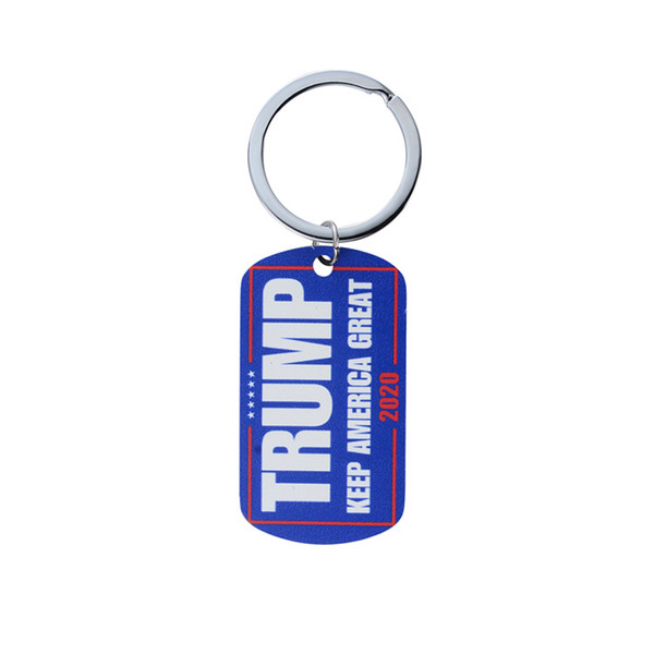 8styles Trump Keychains Necklace Stainless Steel Trump Tag Keep America Great Keyring 2020 Donald Trump Train Key chains Jewelry GGA3223-1