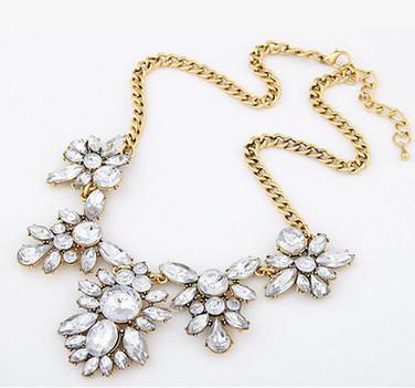 10pcs/lot New Arrival Boutique metal Rhinestone Necklace big girls jewelry wonmens Bubblegum Necklace 3919