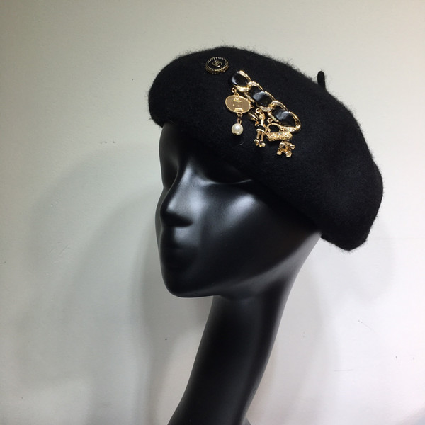 Ladies Hat Autumn Winter Hot New Ladies Beret Ladies Temperament Elegant Accessories wsj5388