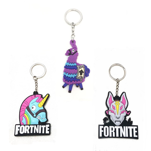 8cm game Keychain Cartoon kid Jewelry alpaca Hanging Pendant Keyring Ornament Key Chain for Family Friend Cartoon Keychain DHL free