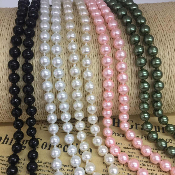 2017 Brand New High Quality 1.5m Long Beaded Pearl Necklace For Baby Photo Props Sweater Chain For baby Jewelry