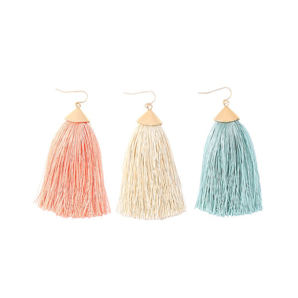 3 Pairs Womens Long Tassel Dangle Earrings for Girls Fringe Drop Earrings Elegant