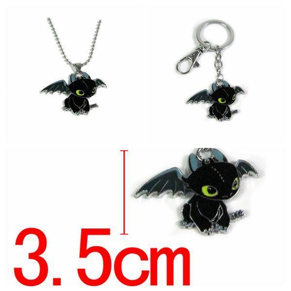 How to Train Your Dragon Toys Figures Keychain New Fashion Cute Toothless Necklace Pendant Keyring Kids Jewelry CCA11351 30pcs