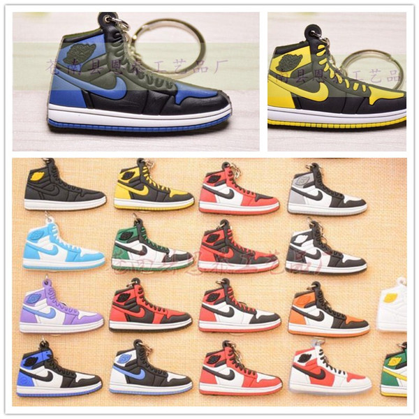 120pcs DHL Fashion Sports Shoes Keychain Cute basketball Key Chain Car keys Bag pendant Gift many colors can choose