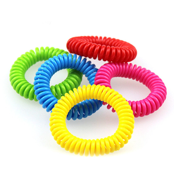 Insect Mosquito Repellent Bracelet Bands Anti-mosquito Wrist Band Telephone Strap Ring Chain Stretchable Spiral Pest Control Bracelet Bands