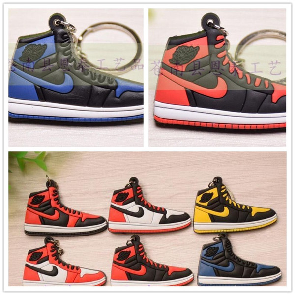 Fashion Sports Shoes Keychain Cute basketball Key Chain Car keys Bag pendant Gift many colors can choose