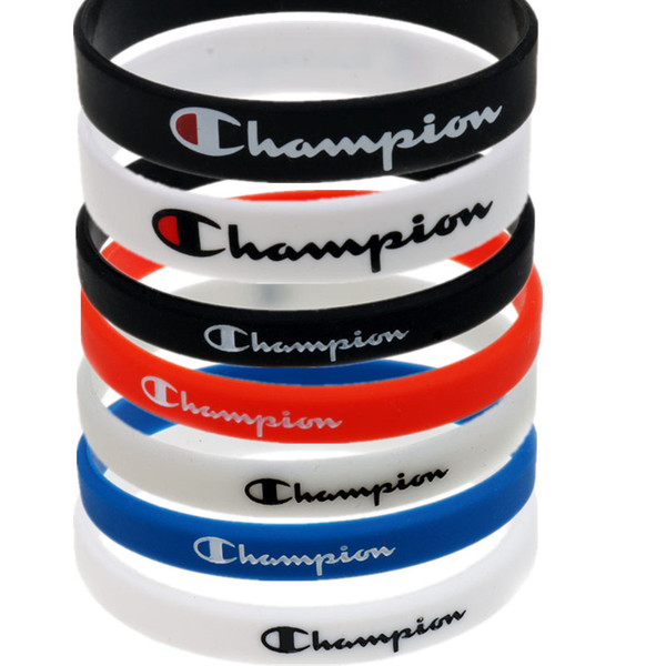 Champions Letters Wristband Silicone Sports Bracelet CHAMPI Designer Rubber Bracelet Lovers Creative Gift Boys Basketball Wristband B5703