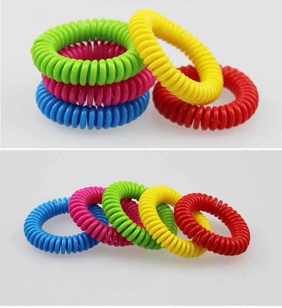 High Quality Mosquito Repellent Bracelet Stretchable Elastic Coil Spiral hand Wrist Band telephone Ring Chain Anti-mosquito bracelet