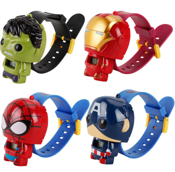 kids toy Watch Avengers Iron Man Hulk Spiderman Captain America Deformation Toys