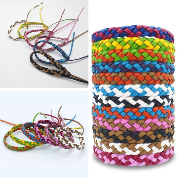 Mosquito Repellent Leather Bracelet Anti-mosquito Woven Bracelet Insect Repellent Band for Bug Insect Protection Bracelet I539