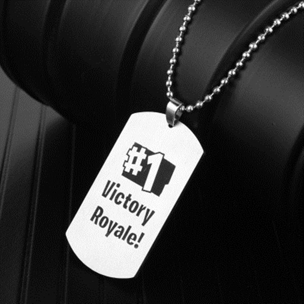 Pendant Necklace Black Stainless Steel Hot FPS Game Fans Souvenirs Gift Punk Style Men Women Necklaces Hot Fashion Jewelry