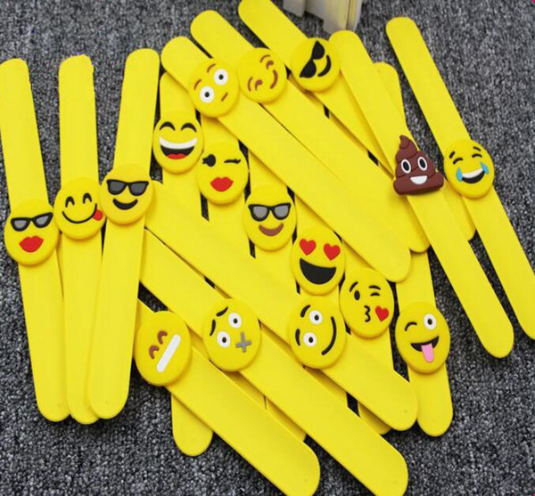 Pvc qq Emoji Bracelets Wristband Unicorn Birthday Party Favors Supplies for Kids Girls Emoticon Toys Prizes Gifts Rubber Band wristband