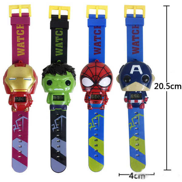 Kids Avengers deformation watches 2019 New Children Superhero cartoon movie Captain America Iron Man Spiderman Hulk Watch toys B