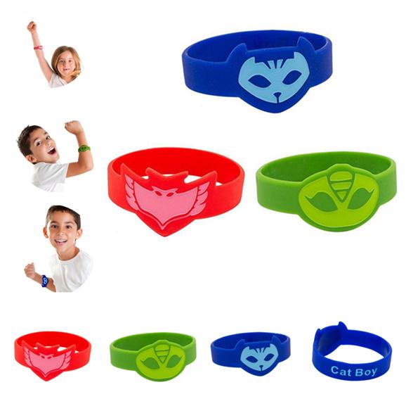 PJ Characters Catboy Owlette Gekko Cloak Masks Action Figure Toys Silica gel Wristband Children Gifts PJ MASKS Bracelet LC846