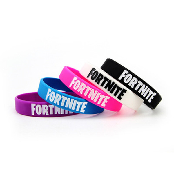 5 colors Game Silicone Bracelet Bangle for Men Women Kids Fortnite Royale Night Bracelets Birthday Party Favor Fans Gift Wristband