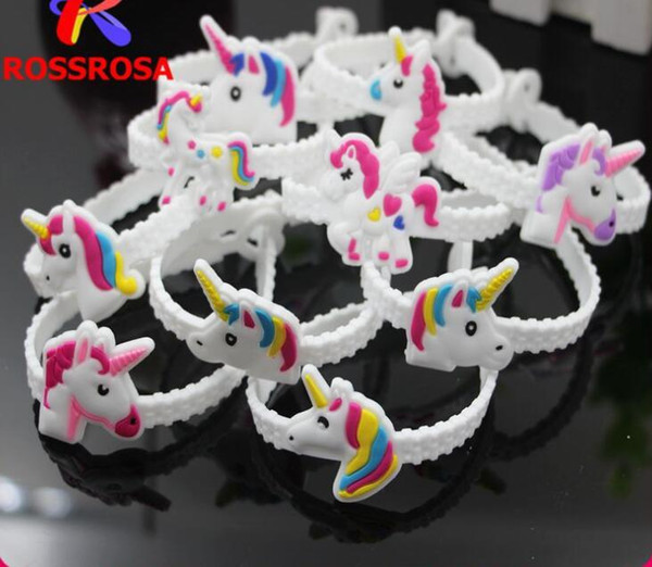 INS Unicorn Pawliss Emoji Bracelets Wristband Unicorn Birthday Party Favors Supplies for Kids Girls Emoticon Toys Prizes Gifts Rubber Band