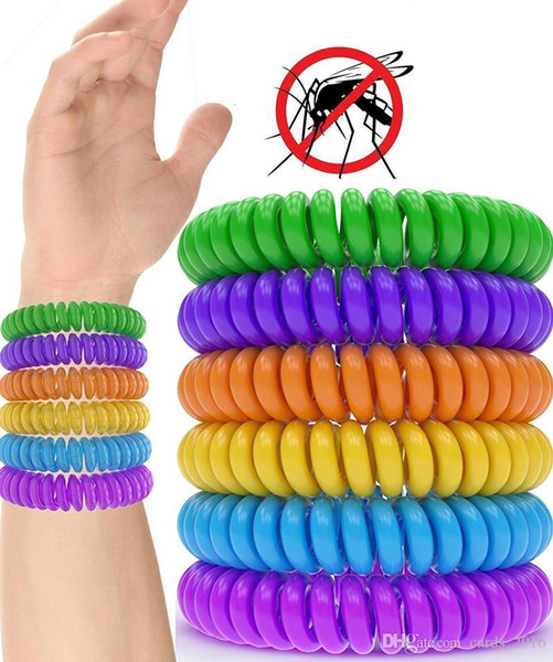 Mosquito Repellent Bracelet Band Summer Natural Plant Oils Phone Strap Elastic Anti-mosquito Bracelets Spiral Hand Wrist