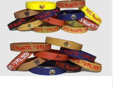 2016 FNAF Figures Silicone Bracelets 7Colors Kids Bracelets Wrist Straps Bracelets Wristbands Five Nights at Freddy Kid Cartoon Toys