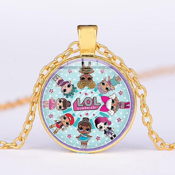 wholesale cartoon doll Cute Kawaii girl gift Necklace keyring bookmark Children's jewelry cufflink earring bracelet