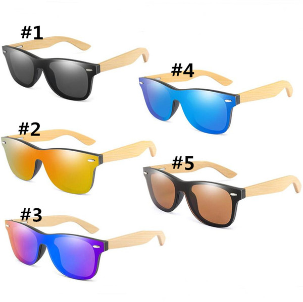 Vintage Bamboo Sunglasses Shades Retro Wood Legs Polarized Sun Glasses Women Men Teenages Beach Outdoor Sports Colored Glasses A52903