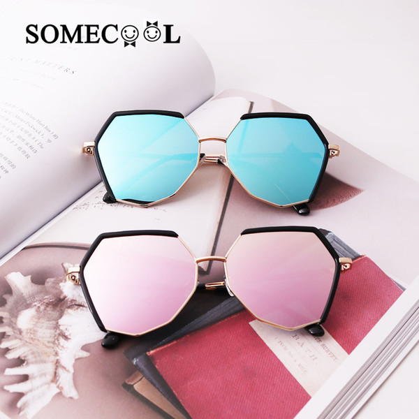 SomeCool NEW Brand designer 3-8 y kids sunglasses Child Metal frame sun glasses Baby boys&girls eyewear UV400 Coating lens n94