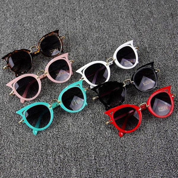 2019 Cartoon Cat Eye Kids Glasses Sunglasses Girls Boys Cute Sunglasses Children Uv400 Baby Sun Glasses Oculos De S