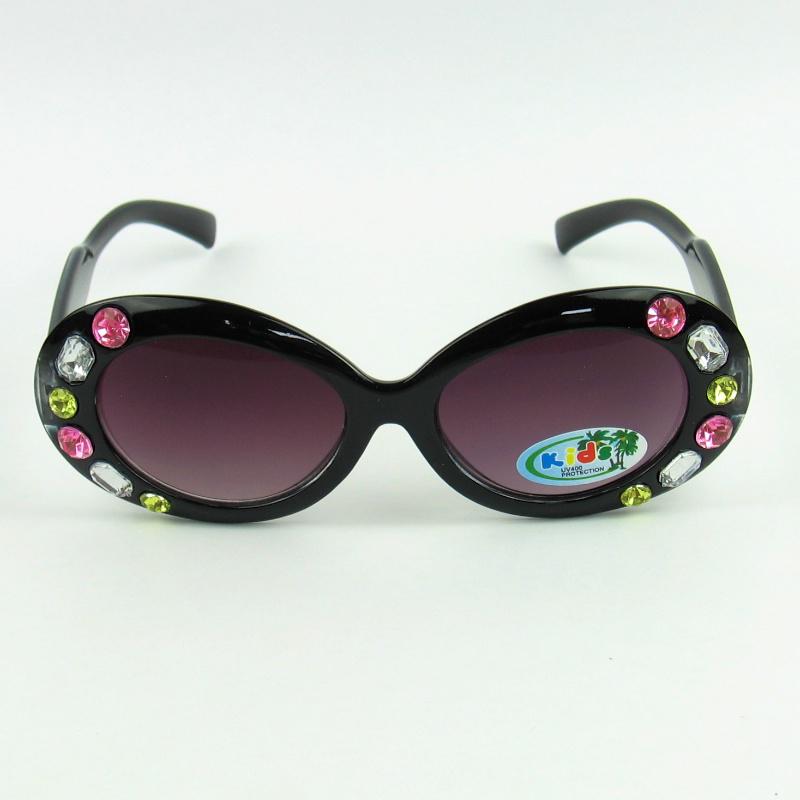 New Shiny Rhinestone Children Sunglasse Pretty Cateye Kids Sun Glasses Colorful Mix Lovely Baby Eyewear 20pcs