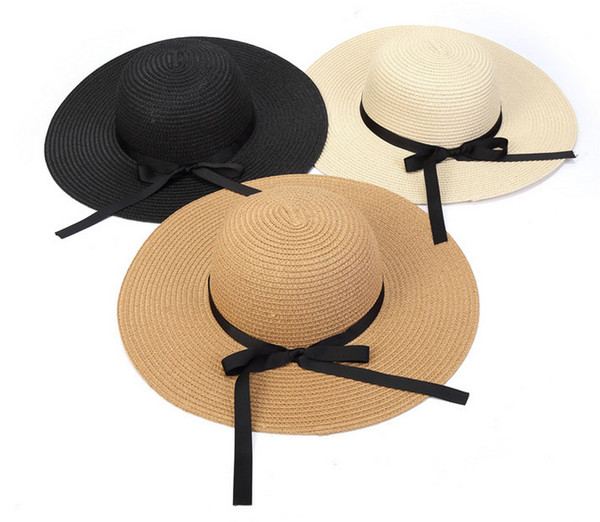 Hot sell Summer New Fashion Girls Princess Hats Children's Beach Hats Kids Summer Hollowed-out Sunhats Baby Fashion Straw Hat Bows A9296