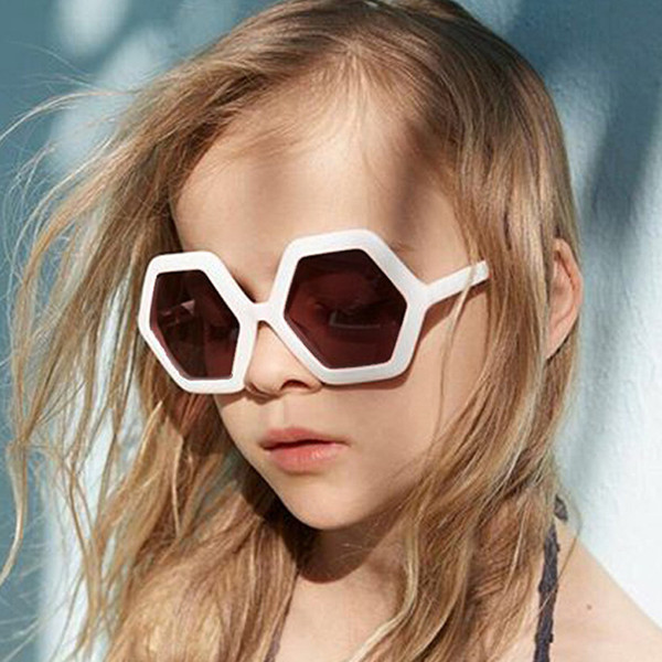 Kids Sunglasses Polygons Girls Eyewear UV400 Children Gift Boys Baby Lovely