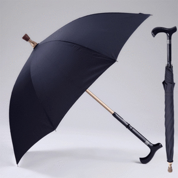 Men Umbrella Creative Cane Climbing Umbrella Long Handle Umbrella Male Non-slip walking stick Male Windproof Umbrellas Rain Gear MMA1699-1