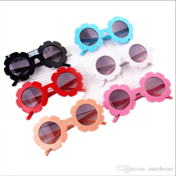 Baby Sunglasses Girls Sunflower Cartoon Sun Glasses Boys UV400 Protection Glasses Outdoor Beach Colorful Eyewear Summer Hot Sunglasses C5566