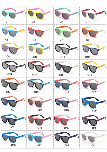 Kids Designer glasses Silicone fashion Vintage Sunglasses Polarized Sun Glasses Summer Beach Outdoor Sports ray bans Sunglasses E22401