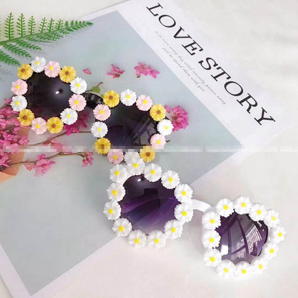 2020 Summer flower girls sunglasses fashion sandbeach ultraviolet-proof kids sunglasses holiday children sunglasses girls glasses B183