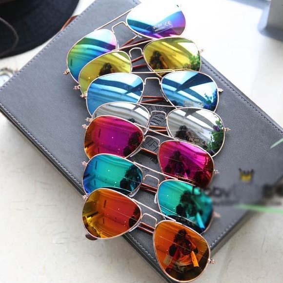 Kids Children Boys Aviator Sunglass Fashion Baby UV400 Metal Frame Sunglass Beach Sunblock Supplies Birthday Gifts ZJ16-G03