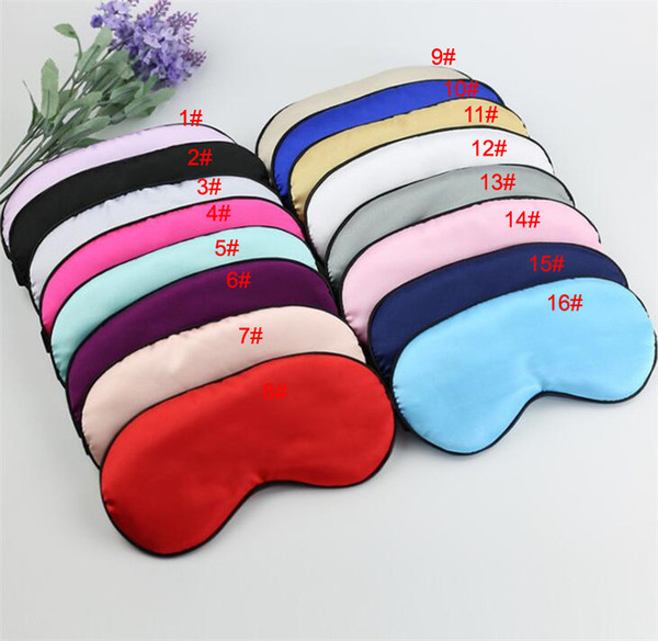 Silk Sleep Rest Eye Mask eye shade cover Padded Shade Cover Double Sides Sleeping eye mask Travel Relax DHL free shipping