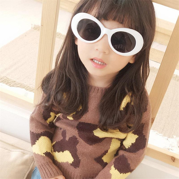 Curtain 6-15 Years Oval Sunglasses Kids Vintage Children Girls Brand Designer Women 2019 Oculos De Sol Oversized Glasses UV400