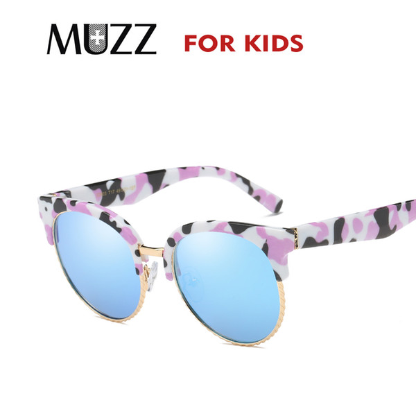 MUZZ Cat Eye Sunglasses Polarized Child Safety Coating vintage sunglasses UV400 Eyewear Shades Infant oculos de sol