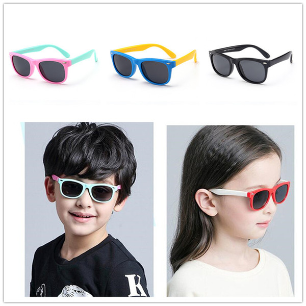 Kids Designer glasses Silicone fashion Vintage Sunglasses UV Protection Polarized Sun Glasses Summer Beach Outdoor Sports Glasses E22401