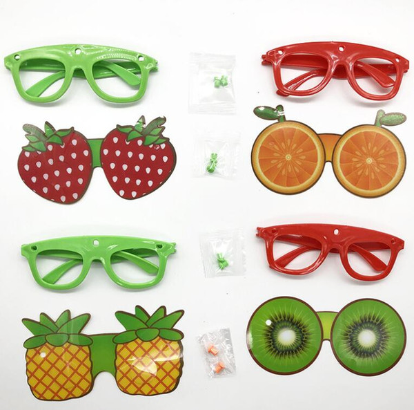 Creative Party Sunglasse Funny Strawberry Kiwi pineapple Eyewear Hawaiian Tropical Fancy Dress Party Themed Eyeglasses Kids