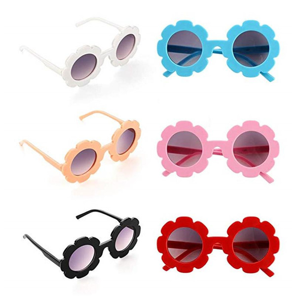 Kids Sunglasses Children Cute Sunflower UV400 Protection Glasses Outdoor Beach Colorful Eyewear Boys Girls Kids' Sunblock ST331