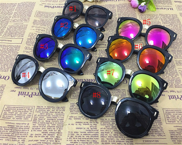 New Fashion Stylish Cool Boys Girls Sunglass fashion Anti UV Kids Sun glasses Plastic Frame children Goggles Free Shipping C821