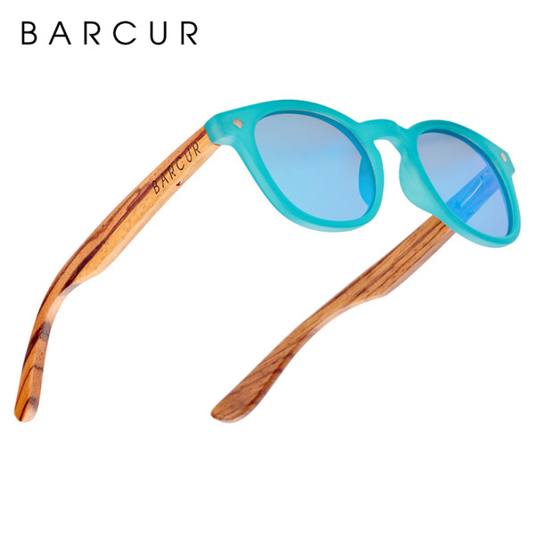 BARCUR Kids Sunglasses Polarized Lovely Wood Sun glasses Round Style Anti-Reflective shades oculos de sol UV400